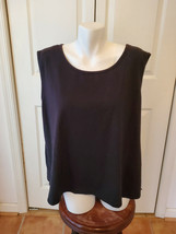 Diane Gilman Ladies Size 3X Style #077011 Black Short Sleeve Tank Top (NEW) - £15.78 GBP