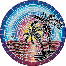 59 in. Island Sunset Poolsaic Mat - $251.40