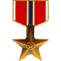 Bronze Star Medal Pin 1 3/16&quot; - £9.99 GBP