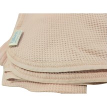 Vintage Tykes Carter&#39;s Solid Plain Cotton Pink Thermal Baby Blanket 28&quot; X 34&quot; - £31.02 GBP