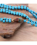 Handmade Turquoise Long Necklace - Boho Style, Healing Properties, Uniqu... - $87.12
