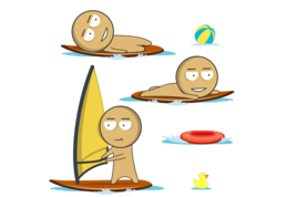 Windsurfing clipart, Sport clipart, Summer clipart, Characters clipart, ... - £3.17 GBP