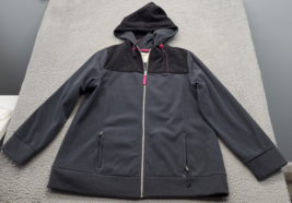 Old Navy Jacket Womens XL Gray Fleece Long Sleeve Hooded Full Zipper Dra... - £14.14 GBP