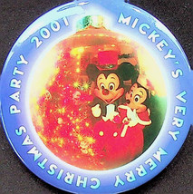 Mickey’s Very Merry Christmas Party (2001) Button Pinback - $6.34