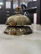 Table Desk Bell Antique Vintage Brass Hotel Service Ornate Reception Counter - £36.97 GBP