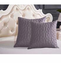 Kindred Home 2-Piece Embroidered Floral Rose Pillow Shams, Decorative Microfiber - £12.41 GBP