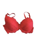 Red Bra by Smart &amp; Sexy Brand 36D Red Floral Pattern Embroidery Full Cov... - £10.95 GBP