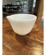 Vintage Pyrex White Milk Glass Hamilton Beach 6” Banded Mixing Bowl with... - $14.85