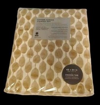 NIP West Elm Cotton Canvas Stamped Dot Hidden Tab Curtain Drape Set 48 X 84 - £117.98 GBP