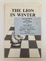 1984 Program Stony Hill Players John Wills, Robbi Curtis in Lion in Winter - £11.14 GBP