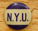 Vintage Pinback Button NYU New York University Sports College Football B... - $12.86