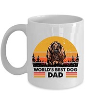World&#39;s Best Bloodhound Dog Dad Coffee Mug 11oz Ceramic Gift For Dogs Lo... - $16.78