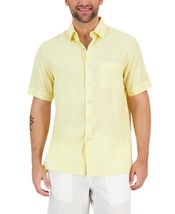 Club Room Men&#39;s Silk/Rayon Textured Shirt in Pale Banana-2XL - £15.66 GBP