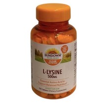 Sundown Naturals L-lysine Amino Acid 500mg 100 Tablets GF Dairy Free Veg... - $49.99