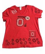 Ohio State Buckeyes P Michael XL Women’s Vintage Short Sleeve Top V-Neck... - £9.42 GBP