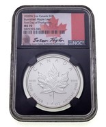 2020-W Canada S$5 Burnished Maple Leaf FDOI NGC MS70 W/ CoA and Pouch - $388.68