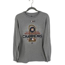 Majestic Mens T Shirt Size Large Gray Houston Astros 2017 World Series C... - €17,11 EUR