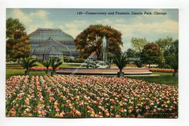 Conservatory and Fountain Lincoln Park Chicago Illinois - £1.55 GBP