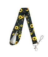 Sunflower flowers Neck Strap Lanyard keychain Mobile Phone Strap ID Badge - £6.12 GBP