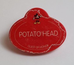 Disney Mickey Mouse Guest of Honor Nametag Potato Head Part Accessory Red Toy - £3.07 GBP