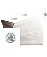 (100) BCW Cardboard 2x2 Coin Flips Half Dollar Size Storage Premium Pape... - $7.80