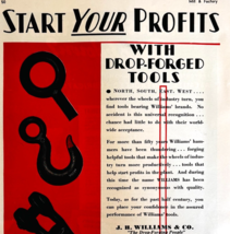 1936 Williams Drop Forged Tools Advertisement Industrial Plant Factory T... - $559.01 MXN