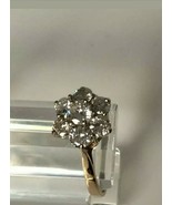 Vintage 1.25ct Moissanite  Diamond Six Stone Daisy Cluster Ring 10K Yell... - $10,320.57 MXN