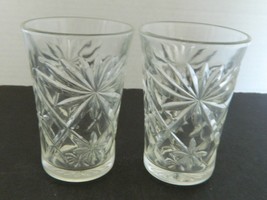 Oatmeal Flared Anchor Hocking Tumblers Prescut Clear Crystal EAPG Lot of... - £13.14 GBP