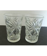 Oatmeal Flared Anchor Hocking Tumblers Prescut Clear Crystal EAPG Lot of... - $16.71