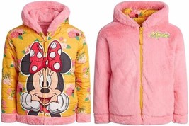 DISNEY Junior MINNIE ~ Size 5 ~ Reversible ~ Puffer ~ Faux Fur ~ Hooded ... - £29.89 GBP