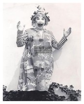 Creepy Circus Clown Freak Suprised 8X10 B&amp;W Photo - £6.64 GBP