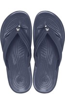 NWT Crocs Unisex Crocband Flip Flops,  Blue Marine Navy, 12 M/14 W Slides Shoes - £27.69 GBP