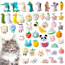 Jadive 50 Pcs Catnip Toys Bulk for Indoor Cat Plush Cats Interactive Cat... - £29.08 GBP