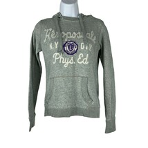 Aeropostale Womens Gray Pullover Hoodie Small - N.Y. Division Phys. Ed P... - $14.27