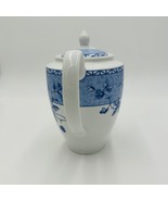 Wedgwood Coffee Pot Mikado Blue and White Porcelain Servewear Vintage Ho... - £43.41 GBP