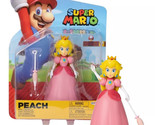 Super Mario Peach with Umbrella 4&quot; Figure New in Package - £15.85 GBP