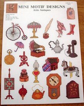 Leaflet-Cross Stitch/Needlepoint MINI MOTIF DESIGNS-Attic Antiques - $8.00