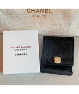 CHANEL Beauty VIP Gift Small Black Velvet Lipstick Case Makeup NEW no bo... - £15.33 GBP