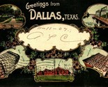 Multiview Greetings From Dallas Texas TX 1907 DB Postcard Smith &amp; Lamar Pub - $19.75