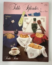 Cross Stitch Pattern Booklet Table Splendor, Bread Cloth, Placemat, Napk... - $3.96
