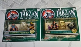 Tarzan Epic Adventures Lord of The Jungle Realistic Cheetah &amp; Tarzan Figure Lot - £29.20 GBP