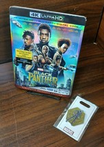 Marvel’s Black Panther (4K+Blu-ray+Digital)Slipcover+Collector Pin-NEW-Free S&amp;H! - £27.06 GBP