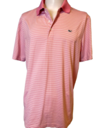 Vineyard Vines Pink Striped Polo Shirt, Men&#39;s Size L - $14.24 CAD