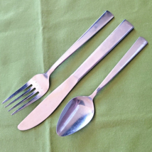 Delta Airlines Stainless Flatware Set of 3 ABCO Knife Fork Spoon Vintage - £9.47 GBP