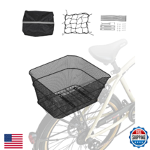 Vevor Rear Bike Basket Wire Mesh Cargo, Waterproof Cover, Durable, 50 lb... - $34.08