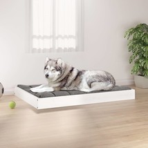 Dog Bed White 101.5x74x9 cm Solid Wood Pine - £27.49 GBP