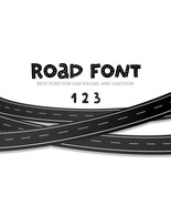 Road Font | Road Rage Font | Street Font | Striped Road Font | Speed Font - $10.00