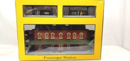 MTH Trains Rail King Dark Red Stone Passenger Station &amp; Dual Platforms 3... - $74.24