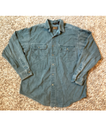 Vintage Eddie Bauer Shirt Mens L Elkhorn Twill Denim Button Up Long Slee... - £30.35 GBP
