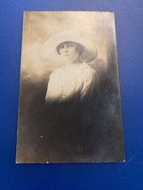 Pretty Lady In A White Fashion Hat~Real Photo Postcard c1920 - £1.71 GBP